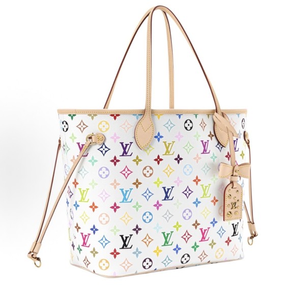 LOUIS VUITTON x Takashi Murakami NEVERFULL Collaboration Medium-sized white
